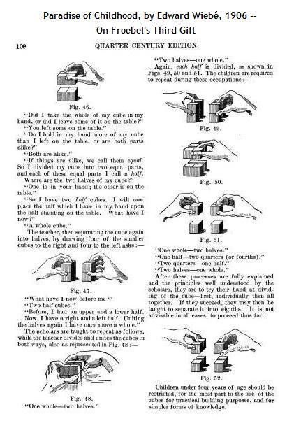 Page from 'The Paradise of Childhood' showing 7 partitions of a 2x2x2 cube